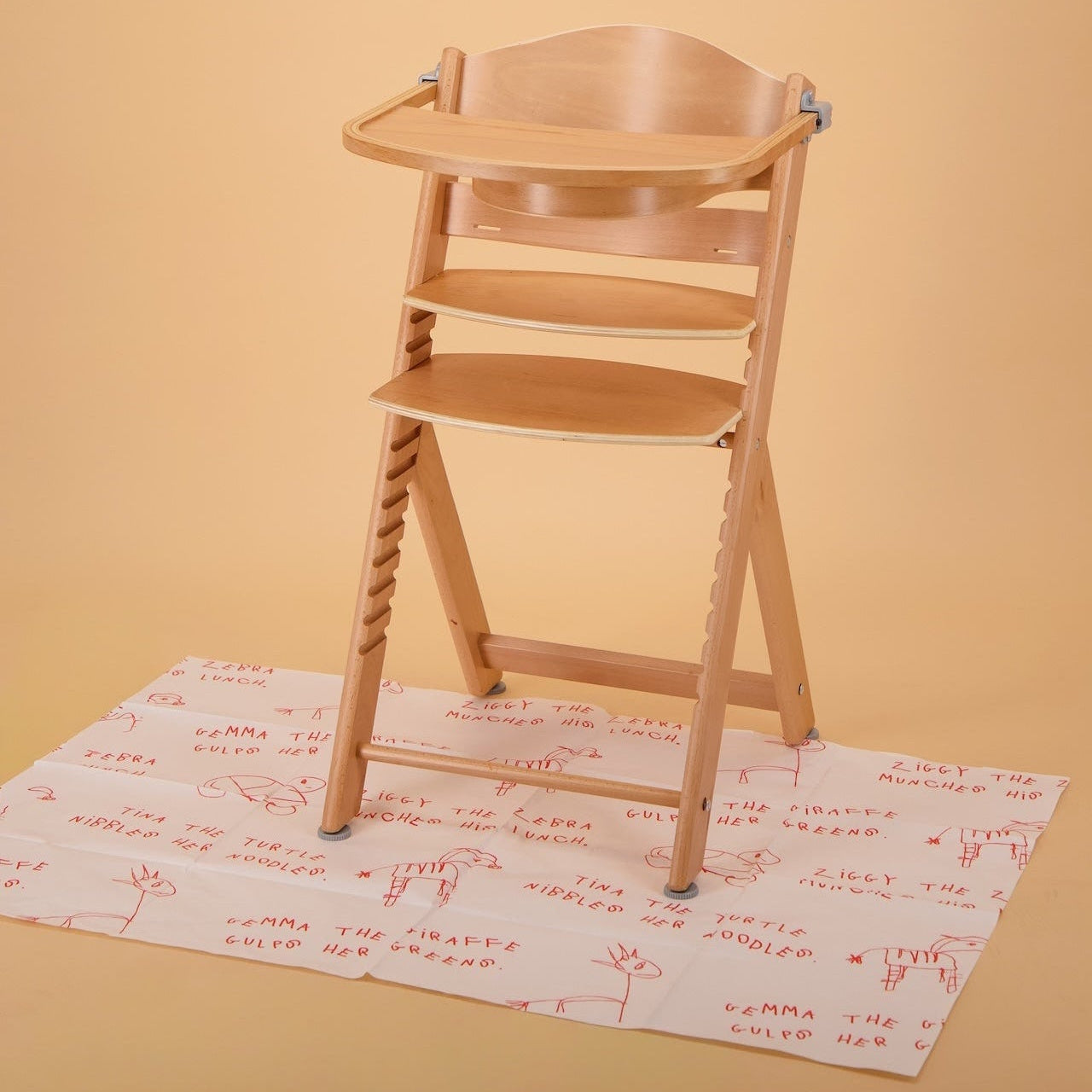 Red Zoo Friends Compostable Splat Mats